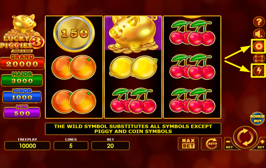 Lucky Piggies 3 ACCELERATE THE SPINS.