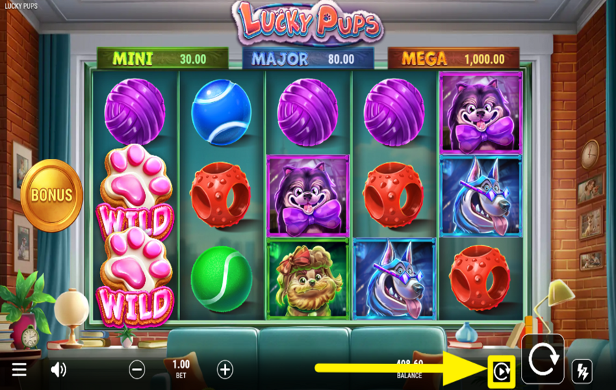 Lucky Pups ACTIVADOR DE JUEGO AUTOMÁTICO.