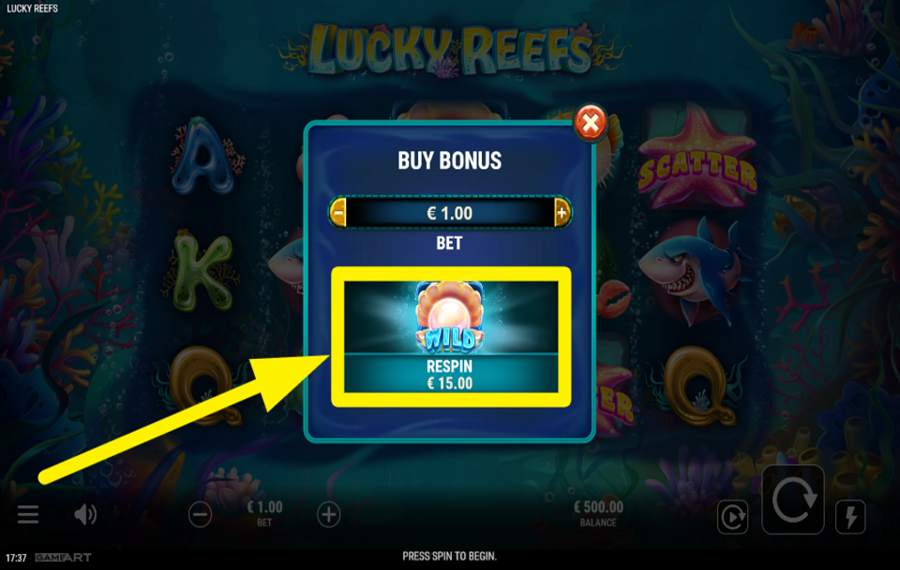 Lucky Reefs ATTIVA I GIRI BONUS.