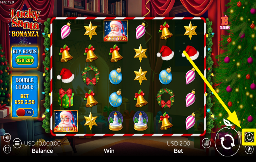 Lucky Santa Bonanza ВРАЩАЙТЕ БАРАБАНОВЫ АВТОМАТИЧЕСКИ.