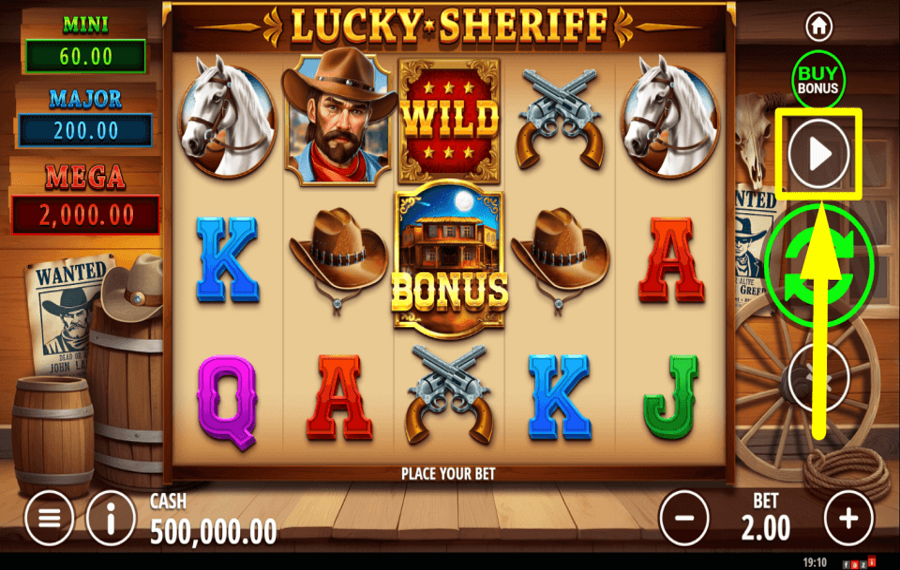 Lucky Sheriff Hold and Win ДЕЙСТВУЕТ АВТОМАТИЧЕСКИ.