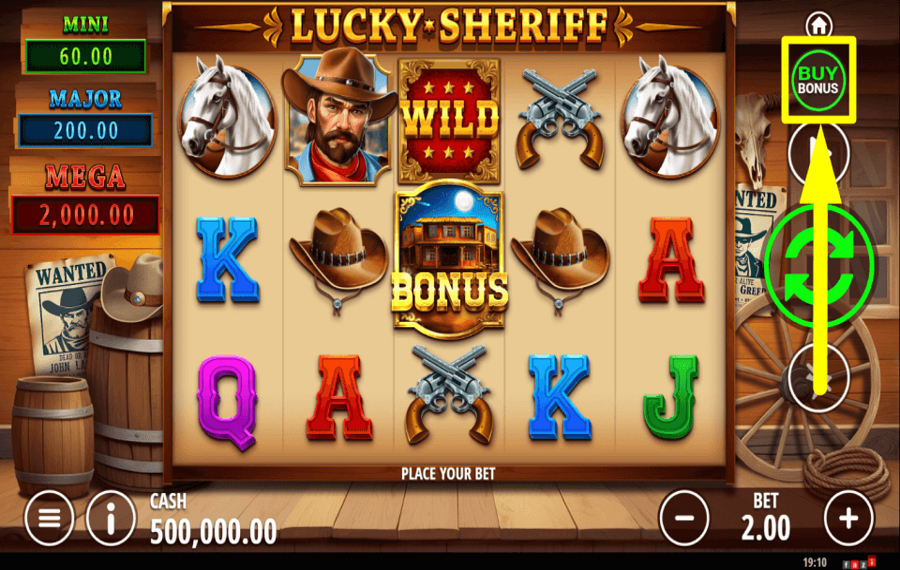Lucky Sheriff Hold and Win БОНУСЫ ЗА ПОКУПКУ.