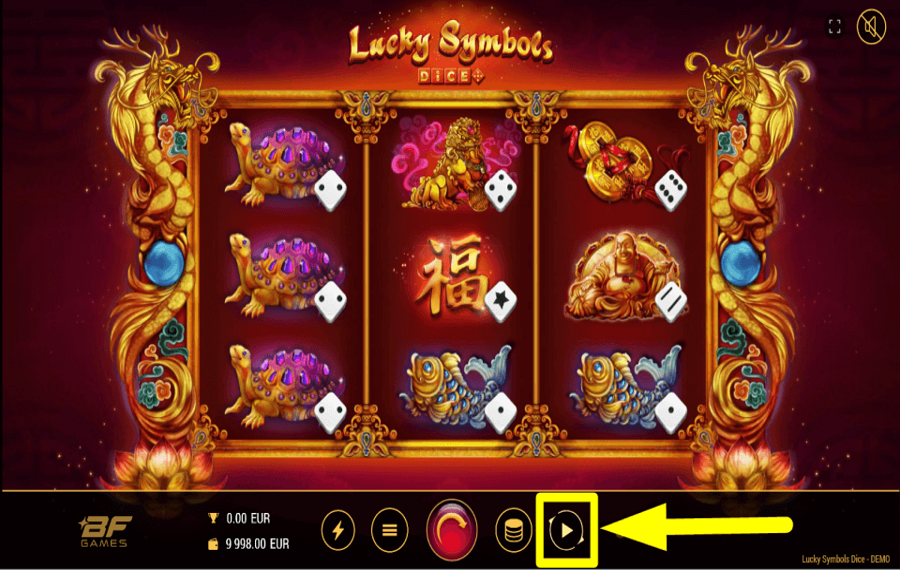Lucky Symbols Dice ВРАЩЕНИЕ АВТОМАТИЧЕСКИ.