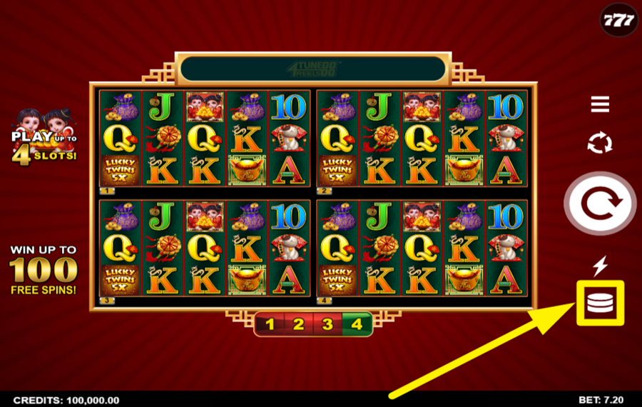 Lucky Twins 5X 4Tune Reels DÉCIDEZ DE VOTRE ENJEU.