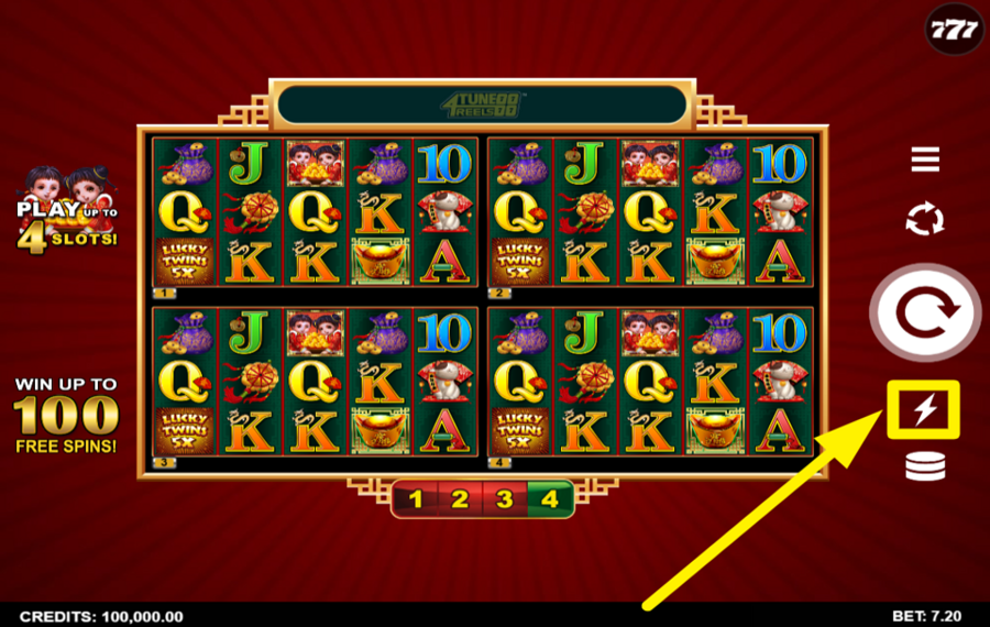 Lucky Twins 5X 4Tune Reels MAXIMISEZ LA VITESSE.