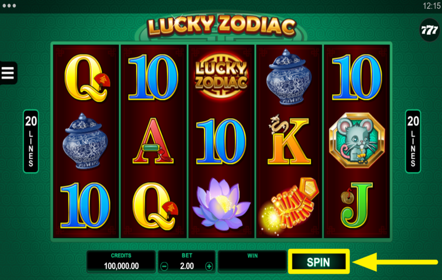 Lucky Zodiac TOURNEZ POUR LA VICTOIRE.