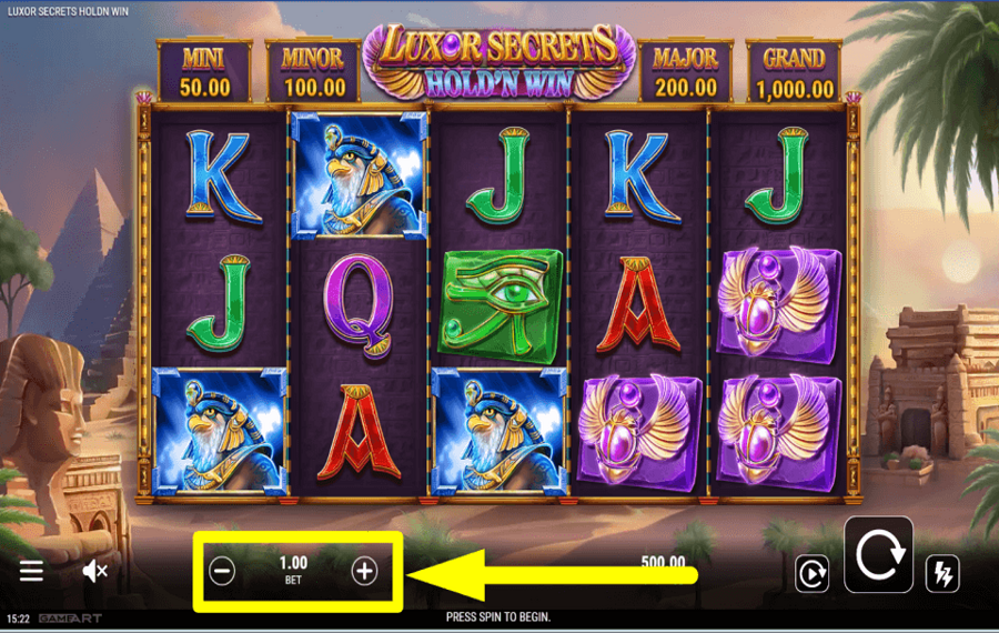 Luxor Secrets Hold n Win СДЕЛАЙТЕ ОБЩУЮ СТАВКУ.