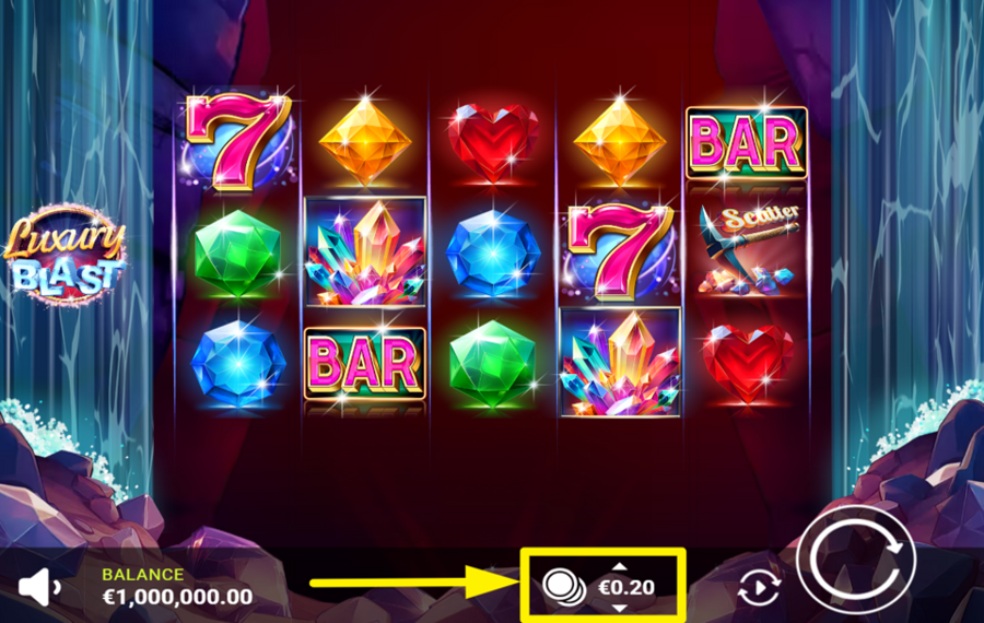 Luxury Blast ОПРЕДЕЛИТЕ СВОЮ СТАВКУ.