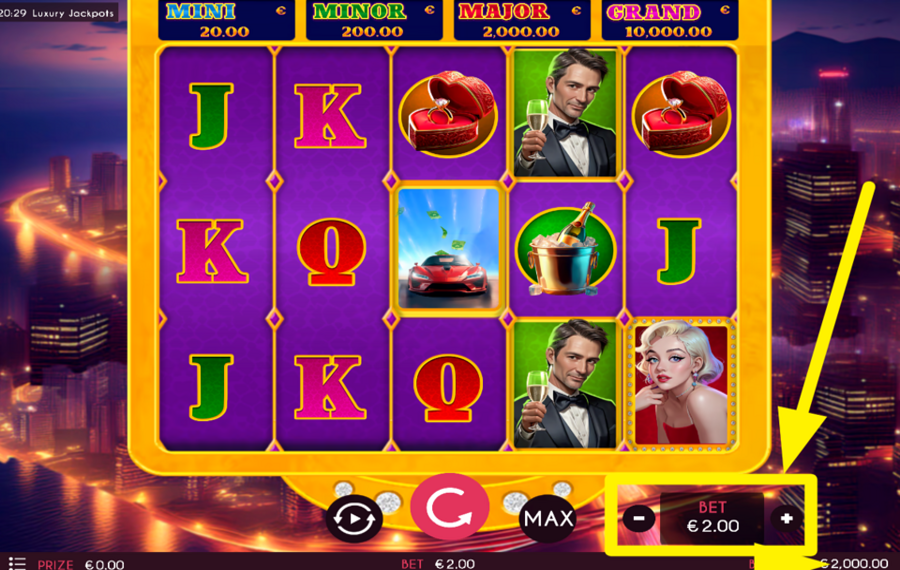Luxury Jackpots CHOISISSEZ LA MISE TOTALE.