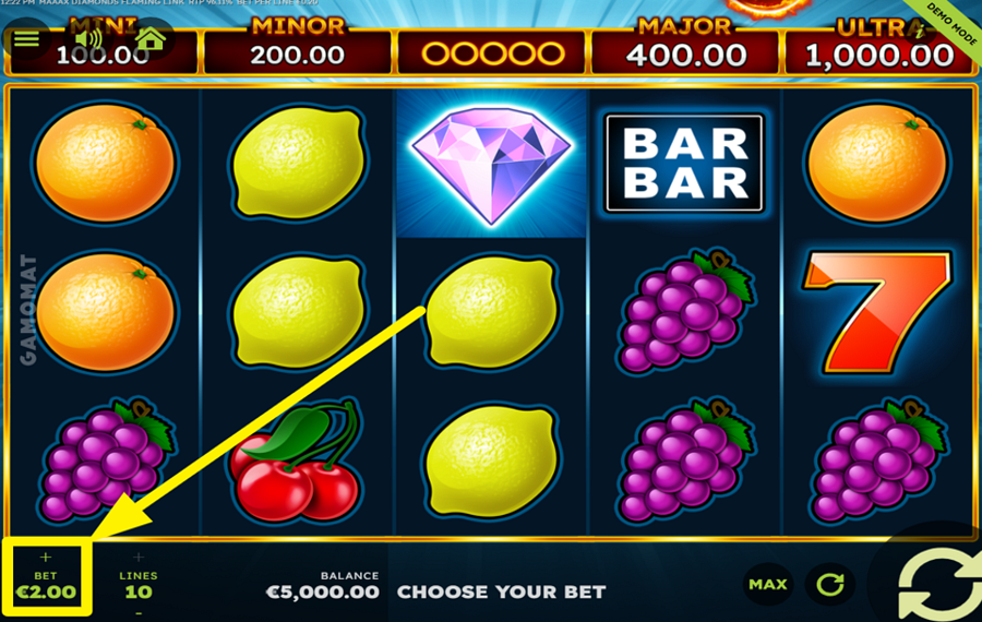 Maaax Diamonds Flaming Link ИЗМЕНИТЕ СВОЮ СТАВКУ.