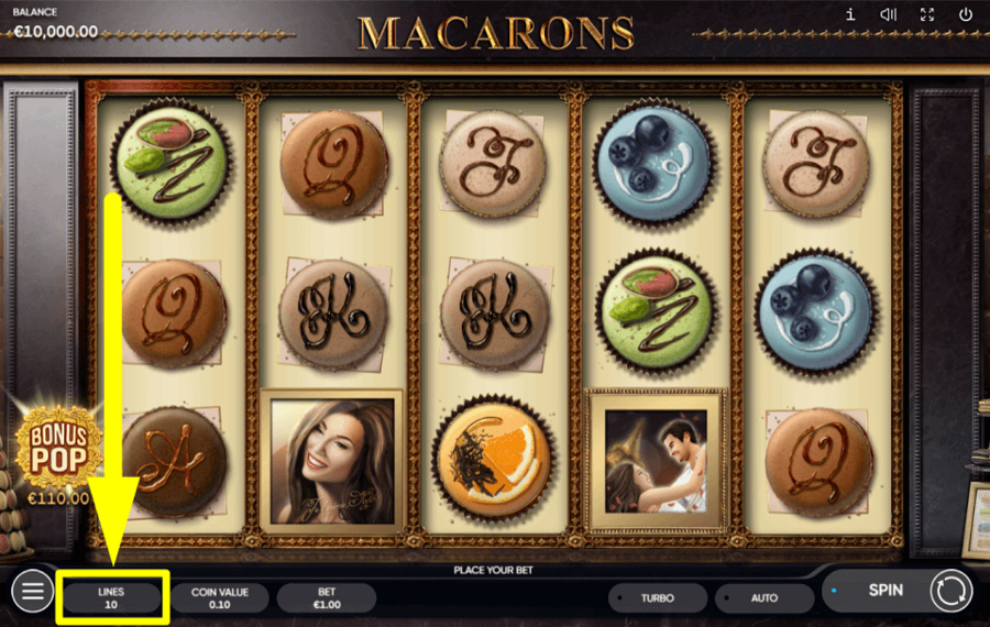 Macarons ВЫБЕРИТЕ ЛИНИИ ВЫПЛАТ.