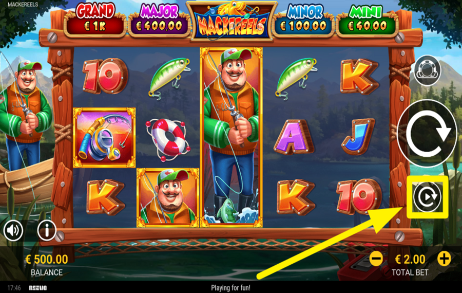 Mackereels ВРАЩАЙТЕ БАРАБАНЫ АВТОМАТИЧЕСКИ.