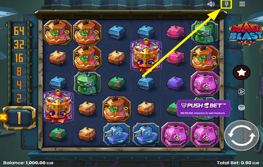 Mad Blast AUMENTA LA VELOCITÀ.