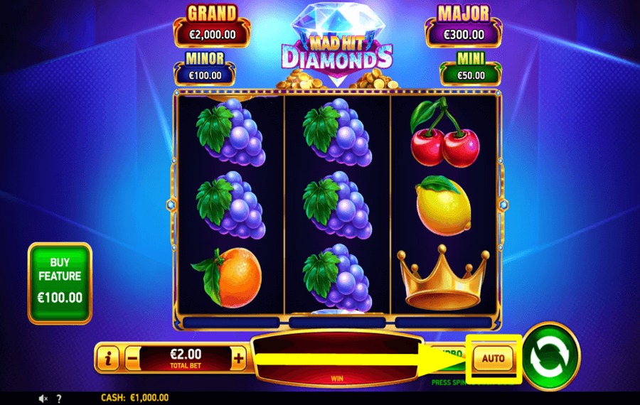 Mad Hit Diamonds ENVISAGEZ LA LECTURE AUTOMATIQUE.