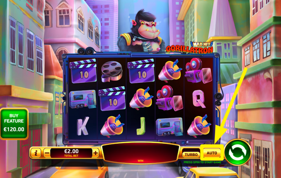 Mad Hit Gorillatron ВЫБЕРИТЕ АВТОМАТИЧЕСКИЕ ВРАЩЕНИЯ.