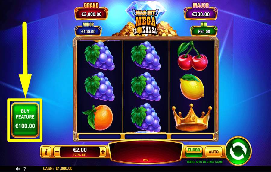 Mad Hit MegaBonanza ACTIVAR LA BONIFICACIÓN.