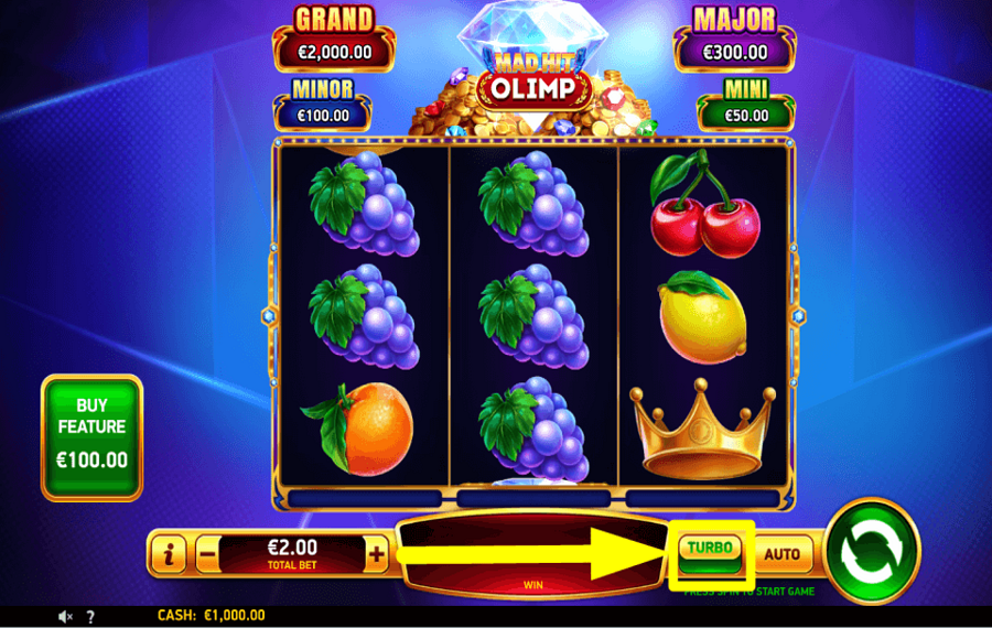 Mad Hit Olimp ERHÖHEN SIE DAS TEMPO.