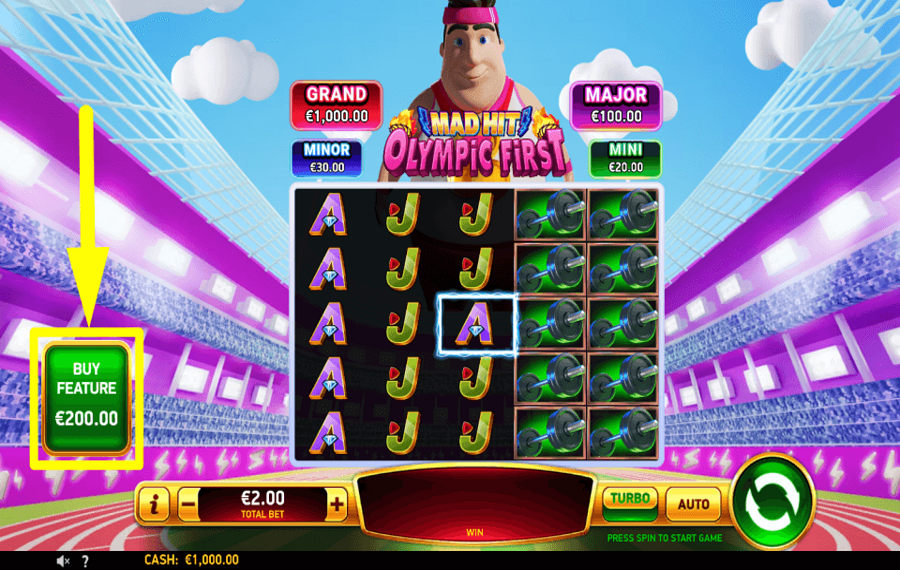 Mad Hit Olympic First КУПИТЕ ДОПОЛНИТЕЛЬНЫЕ ВРАЩЕНИЯ.