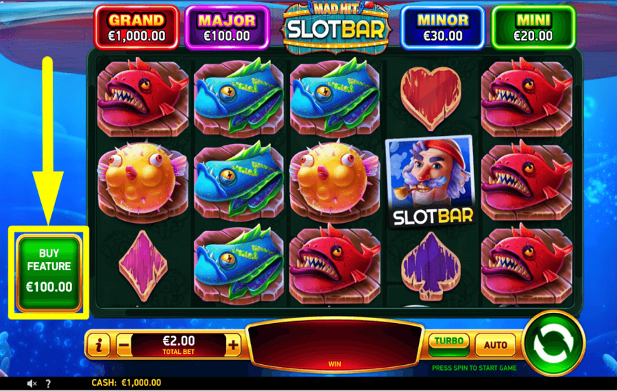 Mad Hit SlotBar ADQUIERE EL BONO.