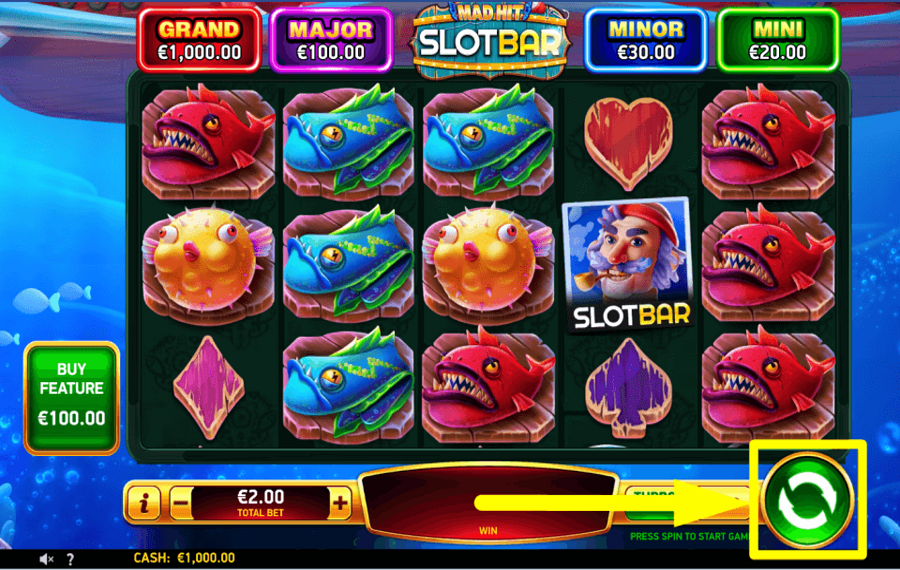 Mad Hit SlotBar APUNTA A LAS RECOMPENSAS.