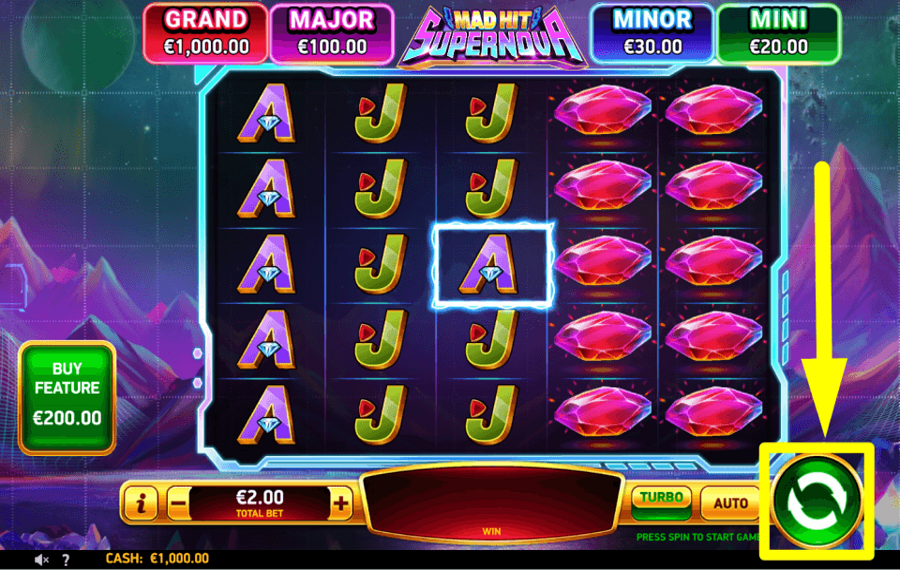 Mad Hit Supernova DREHEN SIE DIE ROLLEN.