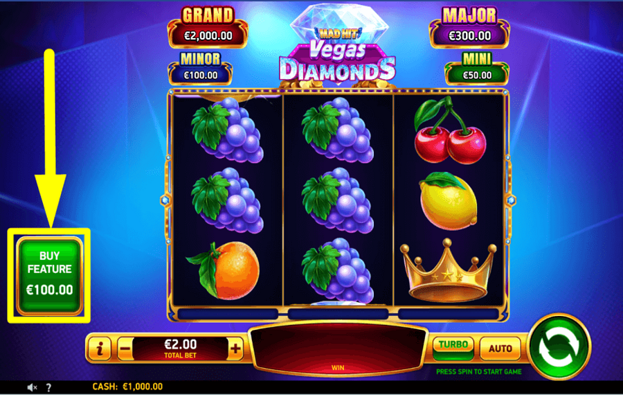 Mad Hit Vegas Diamonds PURCHASE THE BONUS.