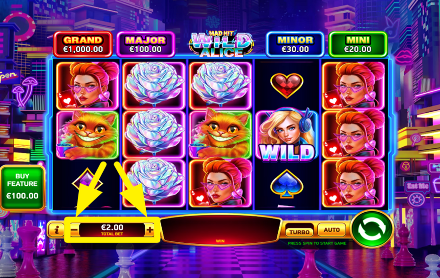 Mad Hit Wild Alice PLATZIEREN SIE IHRE WETTE.