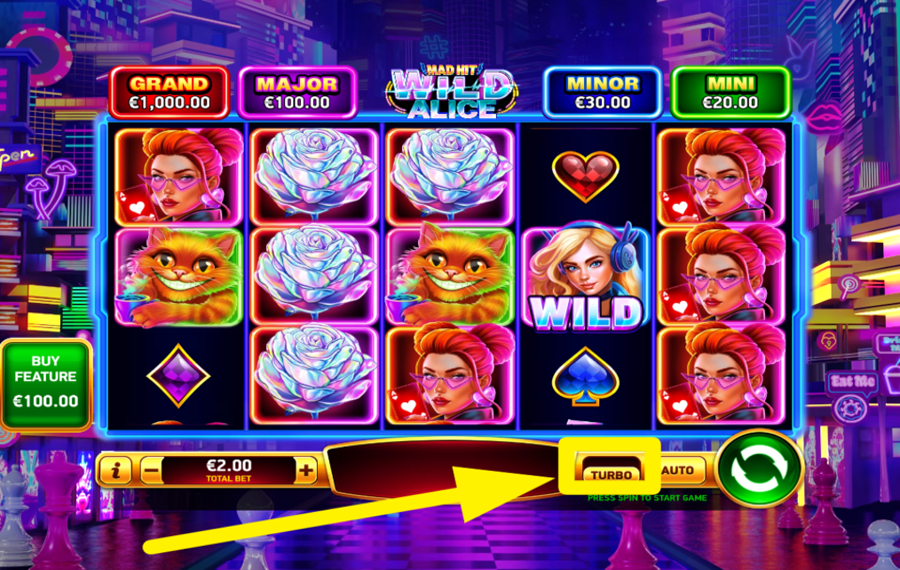 Mad Hit Wild Alice ÄNDERN SIE DIE GESCHWINDIGKEIT.