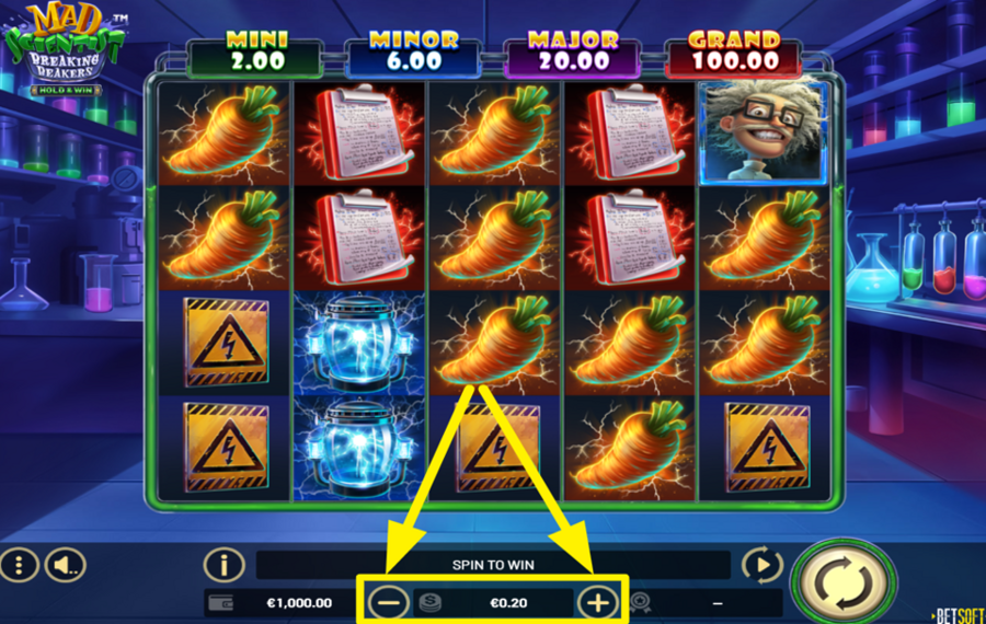 Mad Scientist Breaking Beakers Hold and Win ВЫБЕРИТЕ ОБЩУЮ СТАВКУ.