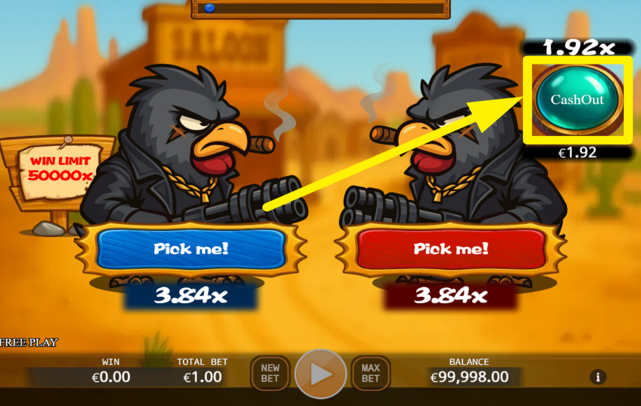 Mad West Chicken ENCAISSEZ VOS GAINS.