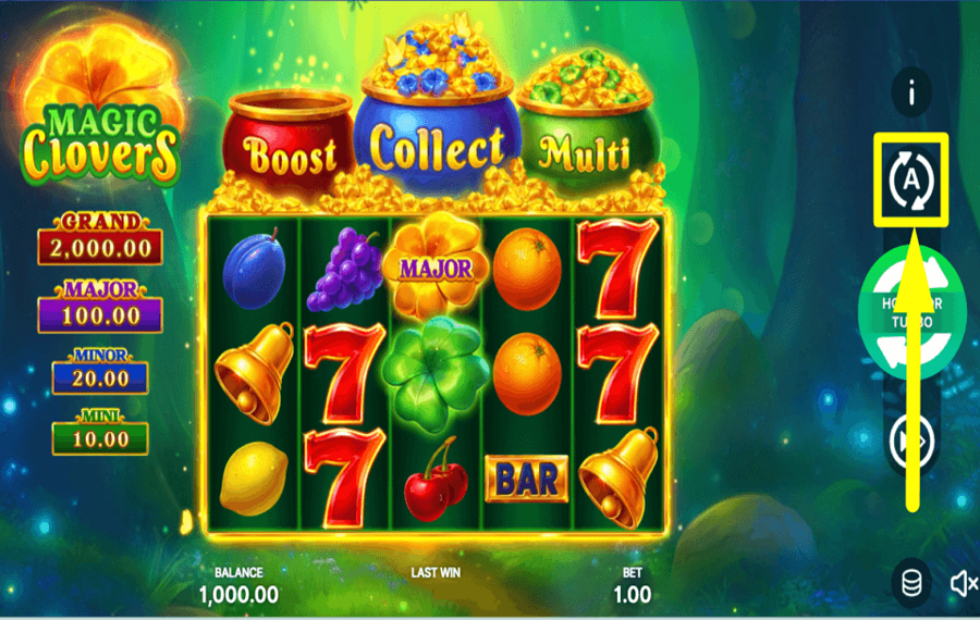 Magic Clovers Hold and Win PRÉPARER LA LECTURE AUTOMATIQUE.