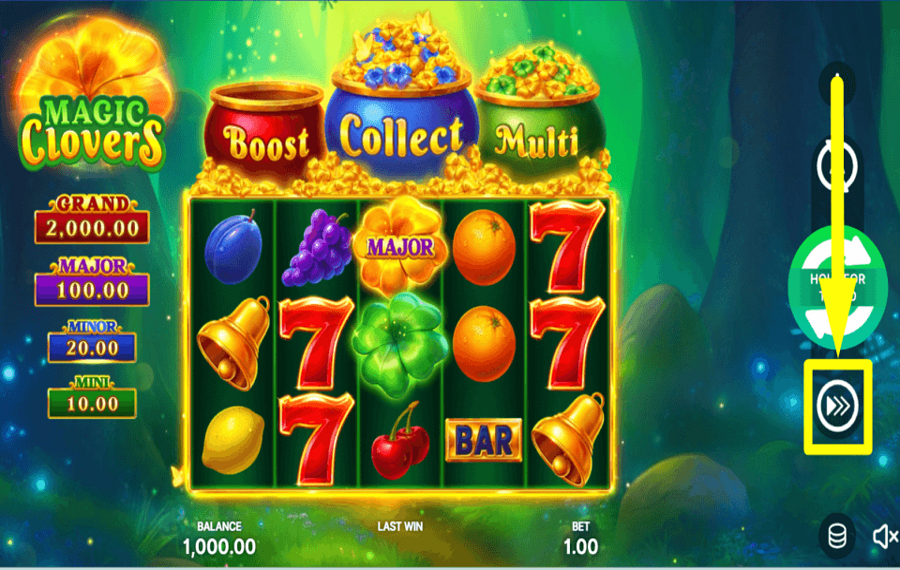 Magic Clovers Hold and Win ACCÉLÉREZ LE RYTHME.