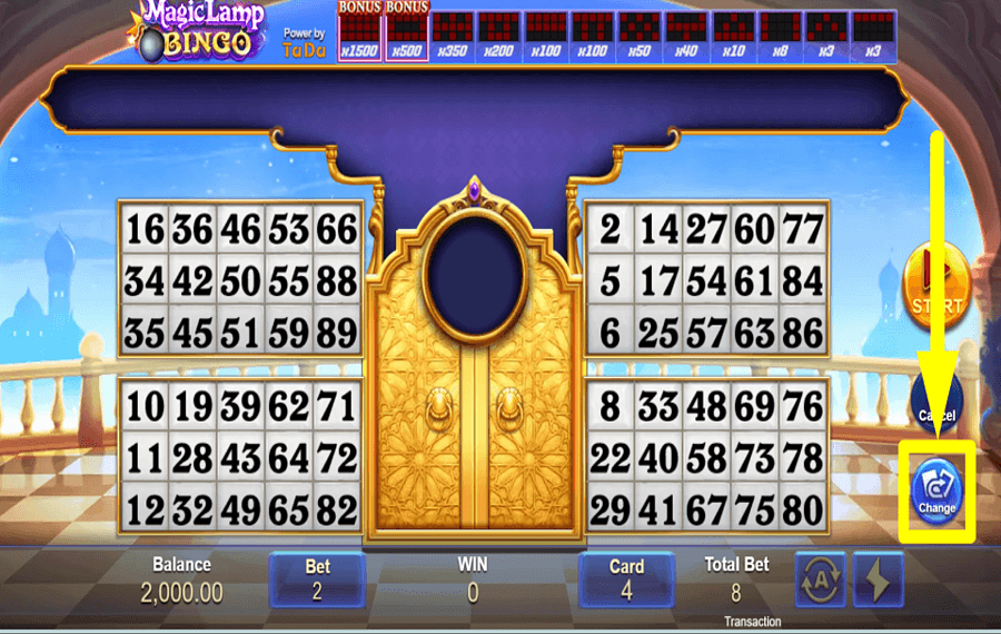 Magic Lamp Bingo ПОМЕНЯЙТЕ КАРТЫ.