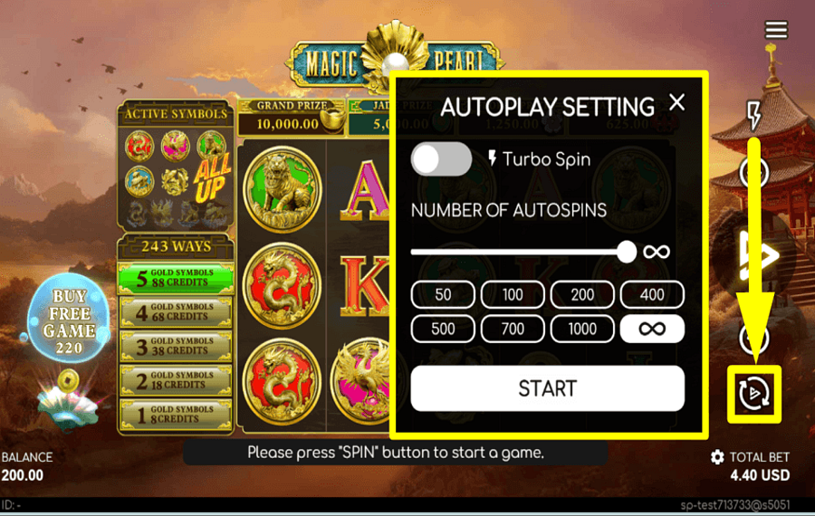 Magic Pearl CONTINUER AUTOMATIQUEMENT.