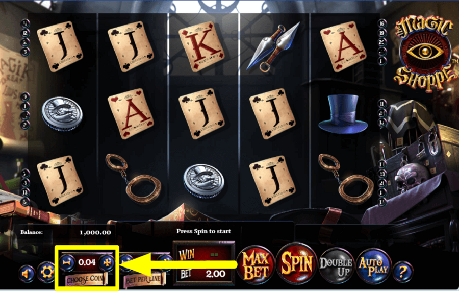 Magic Shoppe ASIGNA UN VALOR DE MONEDA.