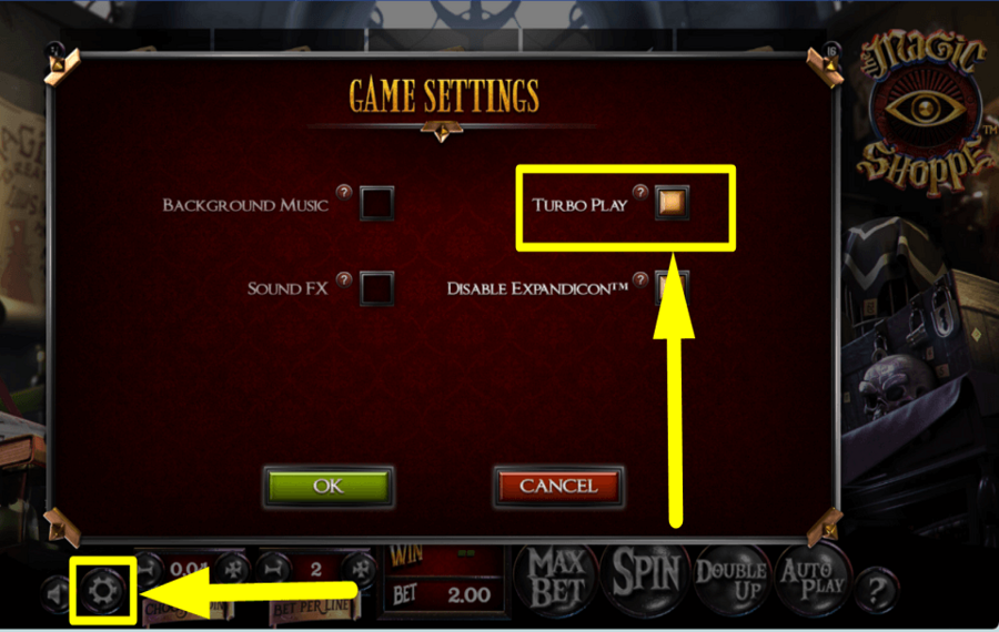 Magic Shoppe ACTIVAR EL MODO TURBO.