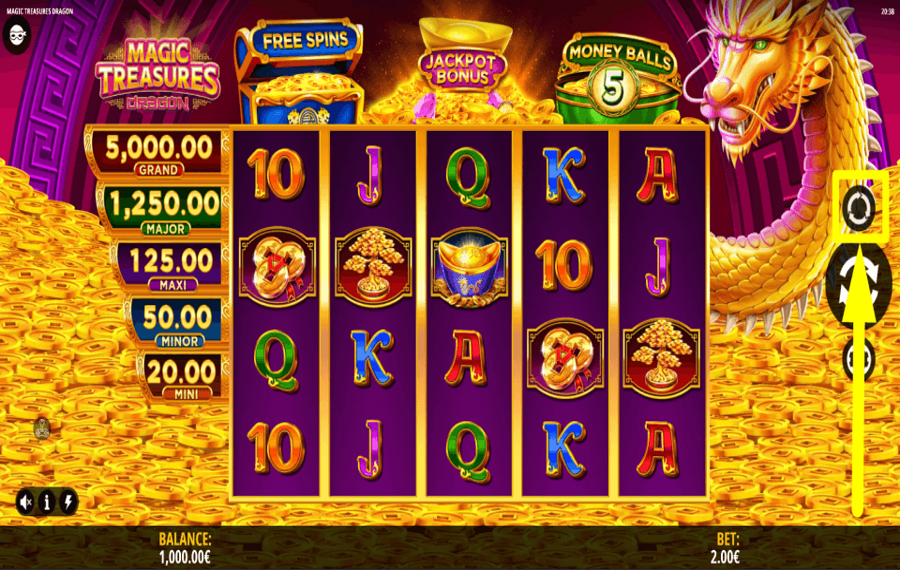 Magic Treasures Dragon SPIN AUTOMATICALLY.