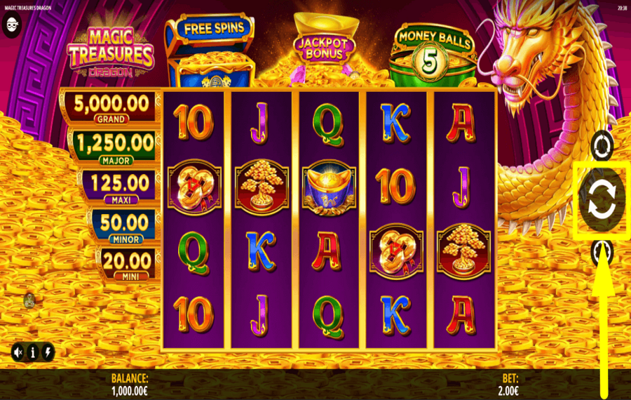 Magic Treasures Dragon START THE GAME.