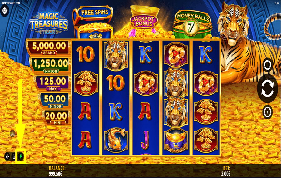 Magic Treasures Tiger ATTIVA IL TURBO.
