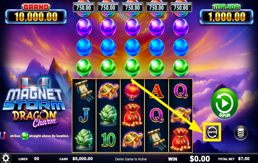 Magnet Storm Dragon Charm EMPLOY THE AUTOMATIC SPINS.