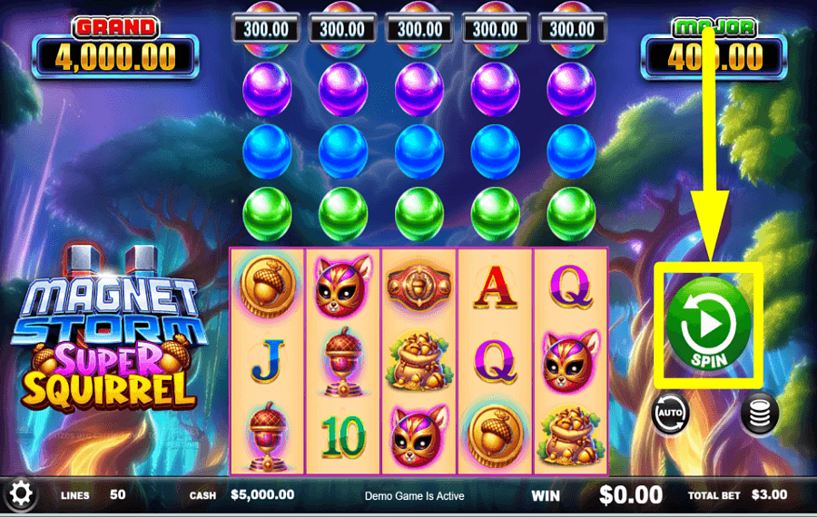 Magnet Storm Super Squirrel BEGIN GAMBLING.