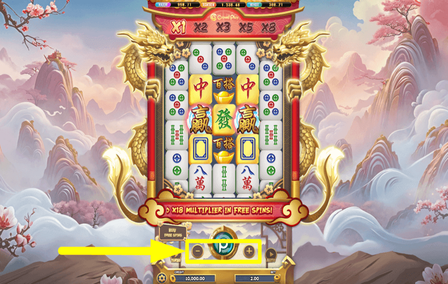 Mahjong Frenzy PLACER L'ENJEU.