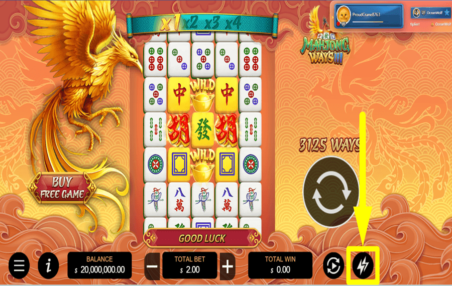 Mahjong Ways III ENABLE TURBO MODE.