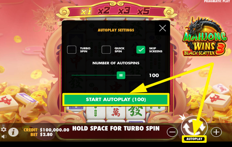 Mahjong Wins 3 Black Scatter UTILICE LA REPRODUCCIÓN AUTOMÁTICA.