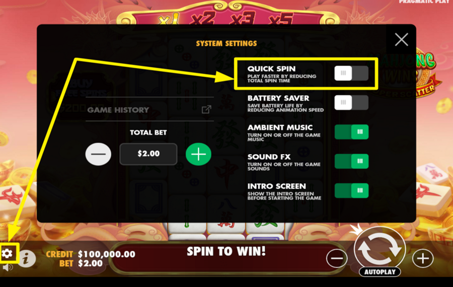 Mahjong Wins Super Scatter AUMENTA LA VELOCIDAD.