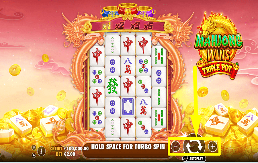 Mahjong Wins Triple Pot PLACE YOUR WAGER.