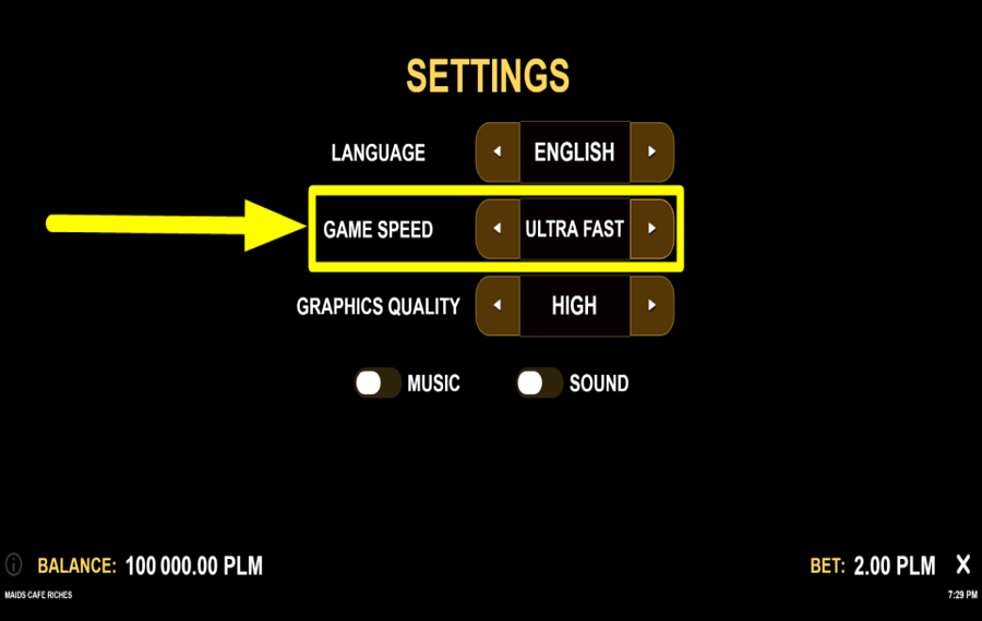 Maids Cafe Riches ACCELERATE THE GAME.