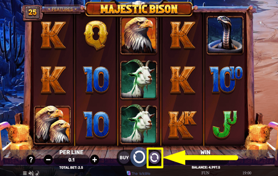 Majestic Bison PROCÉDER À LA LECTURE AUTOMATIQUE.