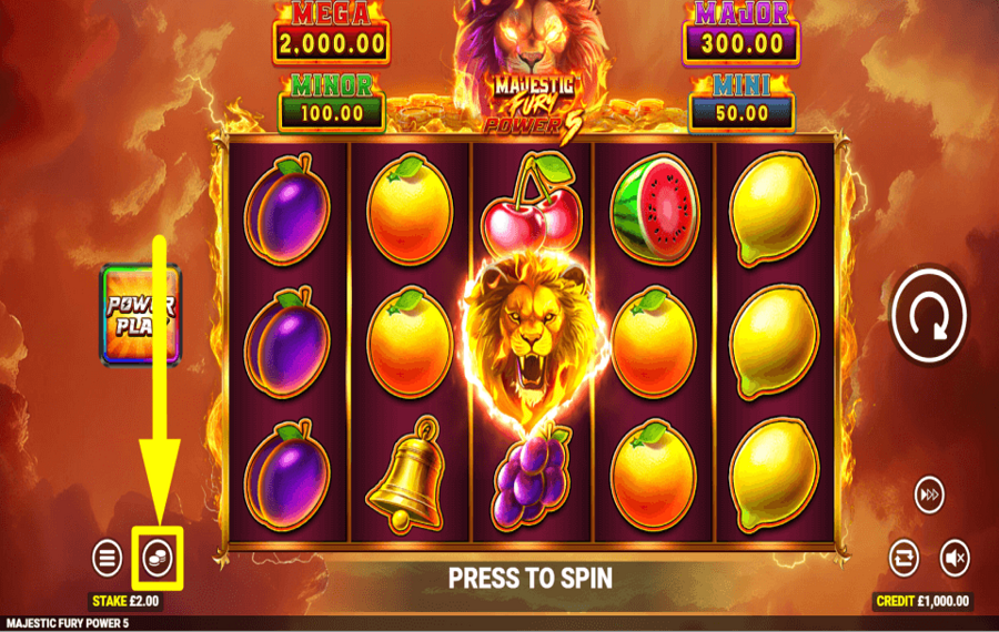 Majestic Fury Power 5 SETZEN SIE DEN EINSATZ.