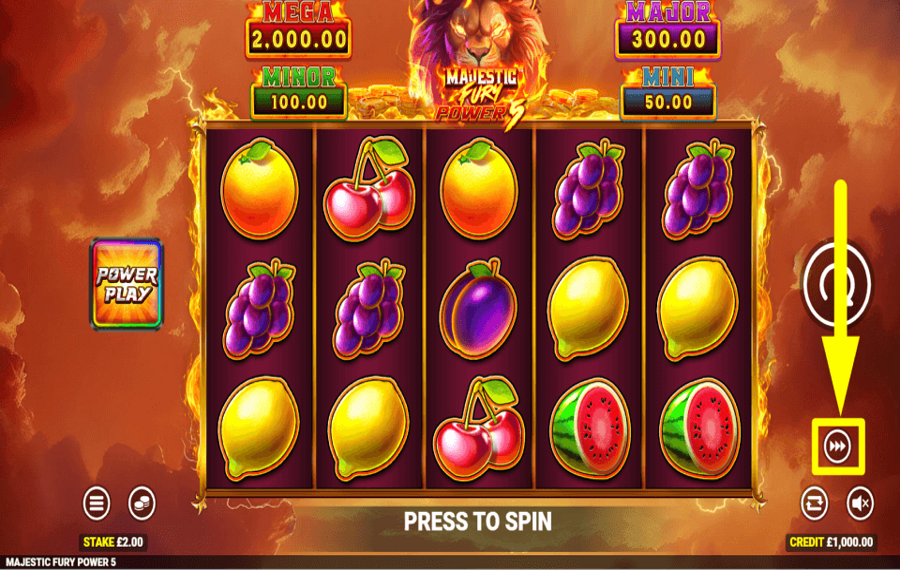 Majestic Fury Power 5 BESCHLEUNIGEN SIE DAS SPIEL.